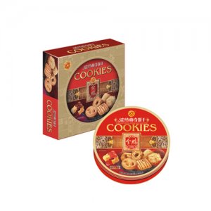 金鵬濃情曲奇餅干紅鐵罐裝
