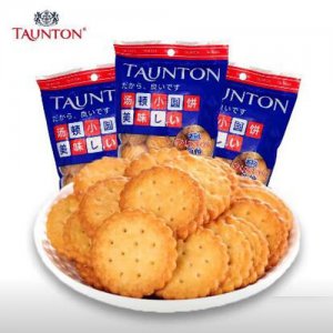 湯頓日式小圓餅網(wǎng)紅餅干天日鹽餅干粗糧