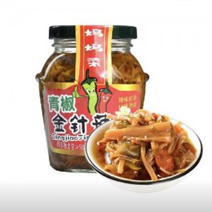 璞純牌四川特產(chǎn)風(fēng)味青椒金針菇下飯菜