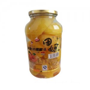 田妞冰糖黃桃罐頭800g