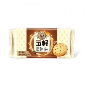 樂爺五籽運(yùn)財餅黑芝麻味126g