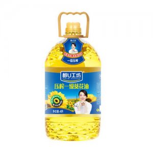 醇U工坊壓榨一級(jí)葵花油4L
