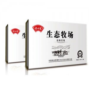 生態(tài)牧場奶味飲品白色木盒250mlx12
