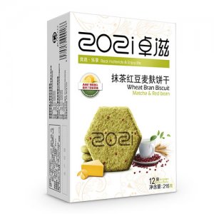 卓滋抹茶紅豆麥麩餅干
