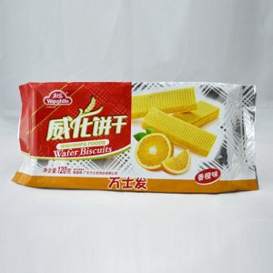 萬士發(fā)威化餅干香橙味120g