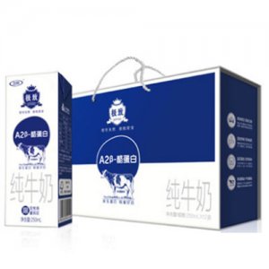 三元A2-β酪蛋白全脂純牛奶250mlx12盒箱裝