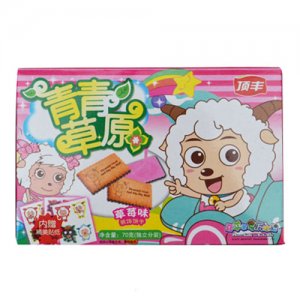 頂豐喜洋洋青青草原草莓味70g餅干