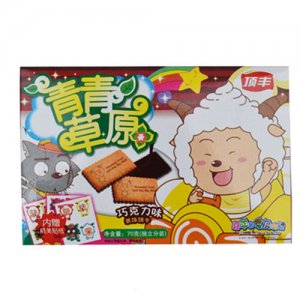 頂豐喜洋洋青青草原巧克力味70g餅干