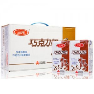 三元巧克力牛奶250mlx24盒箱裝