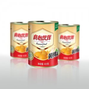 真心伙伴黃桃罐頭鐵罐裝425g