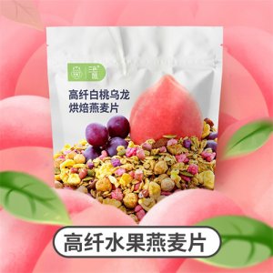 三色鼠高纖白桃烏龍水果麥片210g