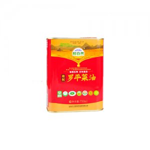 醇自然菜籽油一級0.75L鐵罐裝