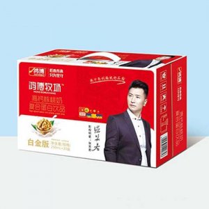 鴻博牧場高鈣核桃奶復(fù)合蛋白飲品250ml×20盒
