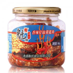 魁牌香辣什錦黃花魚罐頭168g