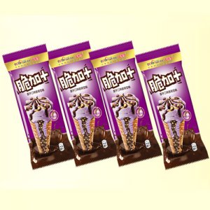 光明雪脆加+香芋味雪糕