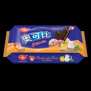 華江奧可比巧克力香橙味威化餅干180g