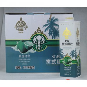 韓巢生榨椰子汁屋頂盒1L