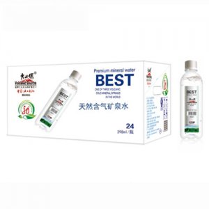 火山源天然含氣重碳酸礦泉水PET塑瓶398mlx24瓶