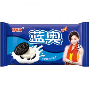藍精靈藍奧牛奶味夾心餅干