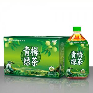 冠虎青梅綠茶1L箱裝