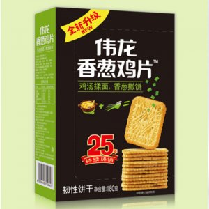 偉龍香蔥雞片薄餅180g盒裝