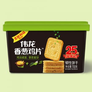 偉龍香蔥雞片薄餅700g桶裝