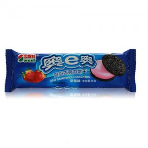 思維特奧e奧夾心巧克力草莓味餅干