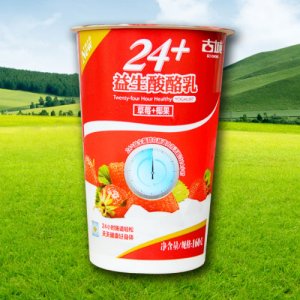 古城24+草莓+椰果杯裝酸牛奶