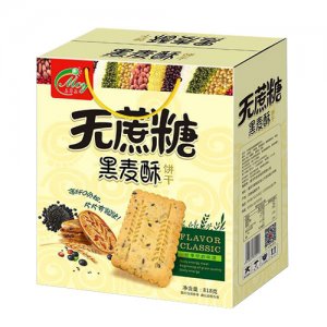 馬草原無(wú)蔗糖黑麥酥餅干818g