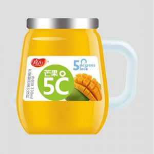 真心芒果5℃果汁帶把瓶330ml