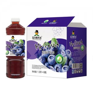 玉川果先生藍(lán)莓汁飲料1.5Lx6瓶