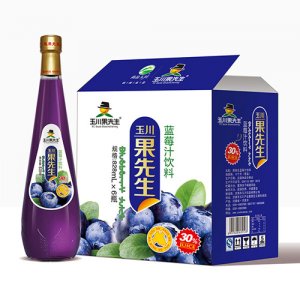 玉川果先生藍莓汁飲料828mlx6瓶