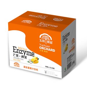 玉川果園樂(lè)扣杯益生菌芒果+椰果汁飲料1.5Lx6瓶