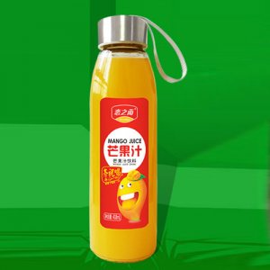 戀之雨玻璃瓶芒果汁飲料418ml
