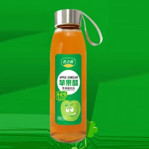 戀之雨玻璃瓶蘋果醋飲料418ml