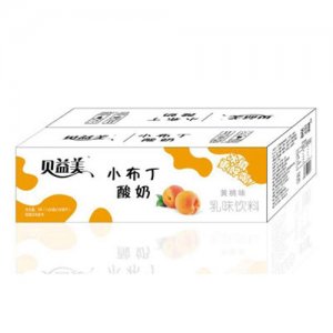 貝益美小布丁酸奶黃桃味箱