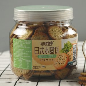 探險(xiǎn)食客日式小圓餅蔬菜味小圓餅干380g