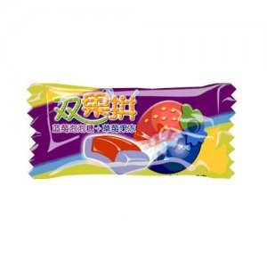 酷奇智藍(lán)莓泡泡糖草莓果凍雙果拼