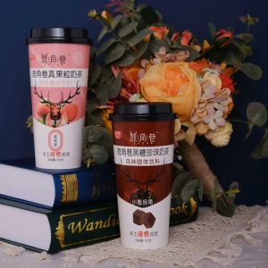 雅贊鹿角巷真果粒奶茶蜜桃味120g