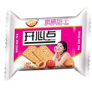 寶杰開心點(diǎn)蜜桃餅韌性餅干
