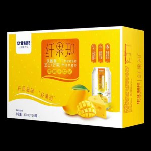 纖果知芝士+芒果乳酸菌果蔬汁飲品箱裝320mlx20罐
