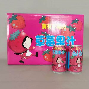 真有果肉草莓果汁飲料330mlx24罐