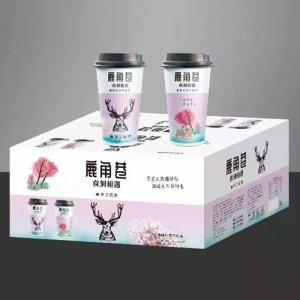 鹿角巷食刻相遇蜜桃紅豆牛乳茶