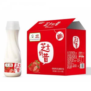 浩明芝士奶昔草莓果粒乳酸菌飲品箱裝1.25Lx6瓶