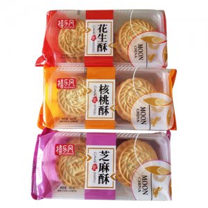 禧樂風(fēng)核桃酥+花生酥+芝麻酥月餅300g