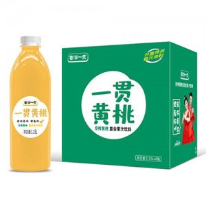 魯佰一貫黃桃復合果汁飲料1.15L×6瓶jpg