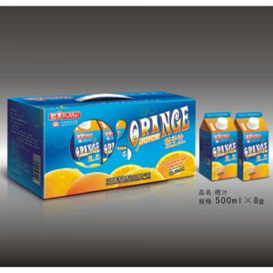 酷美500ml橙汁屋頂盒