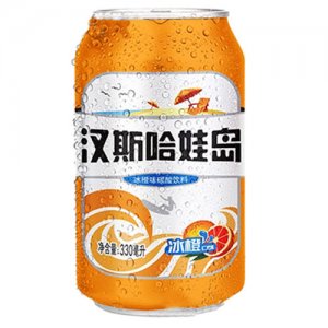 漢斯哈娃島冰橙味碳酸飲料330ml
