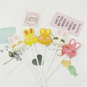 喜果樂卡通瞇眼兔水果味棒棒糖散稱