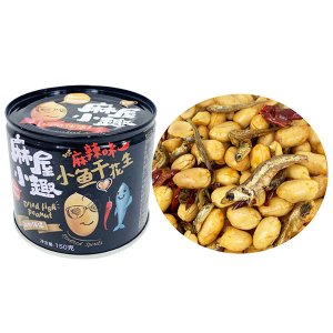 大洋麻辣小魚(yú)干花生罐裝